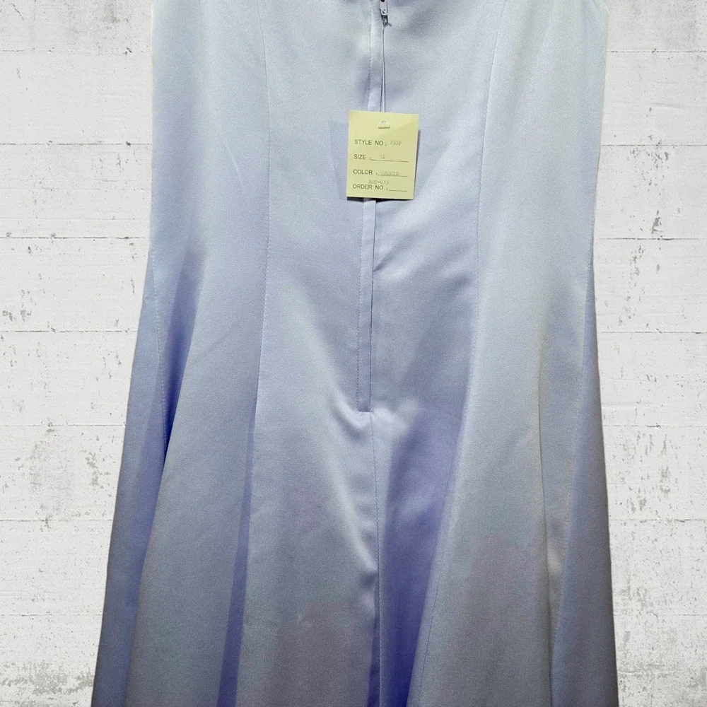 Vintage Y2K David's Bridal Purple Flower Girl Dress Orchid Beaded Gown Size 12 - Picture 8 of 16